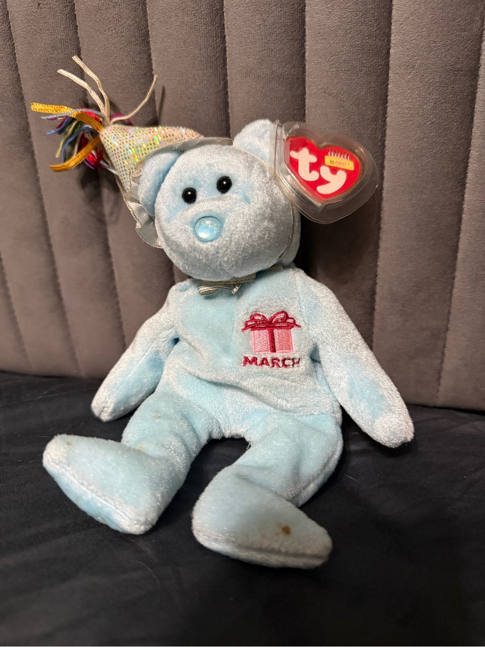 TY Beanie Baby March Birthday Bear Plush 2022 Tagged